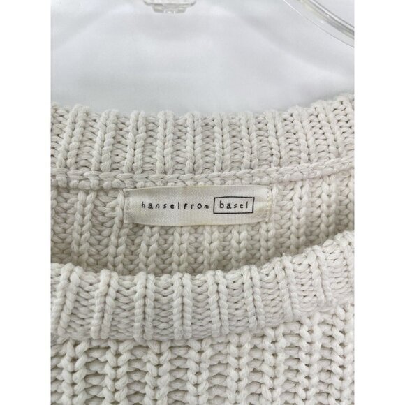 Hansel From Basel Anthropologie Chunky Knit Sweater Size 1 Wood Blnd Color Block - Picture 3 of 10